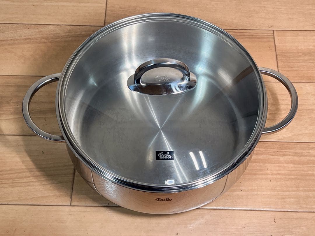 Fissler ガラス蓋付きステンレス鍋 （IH非対応）