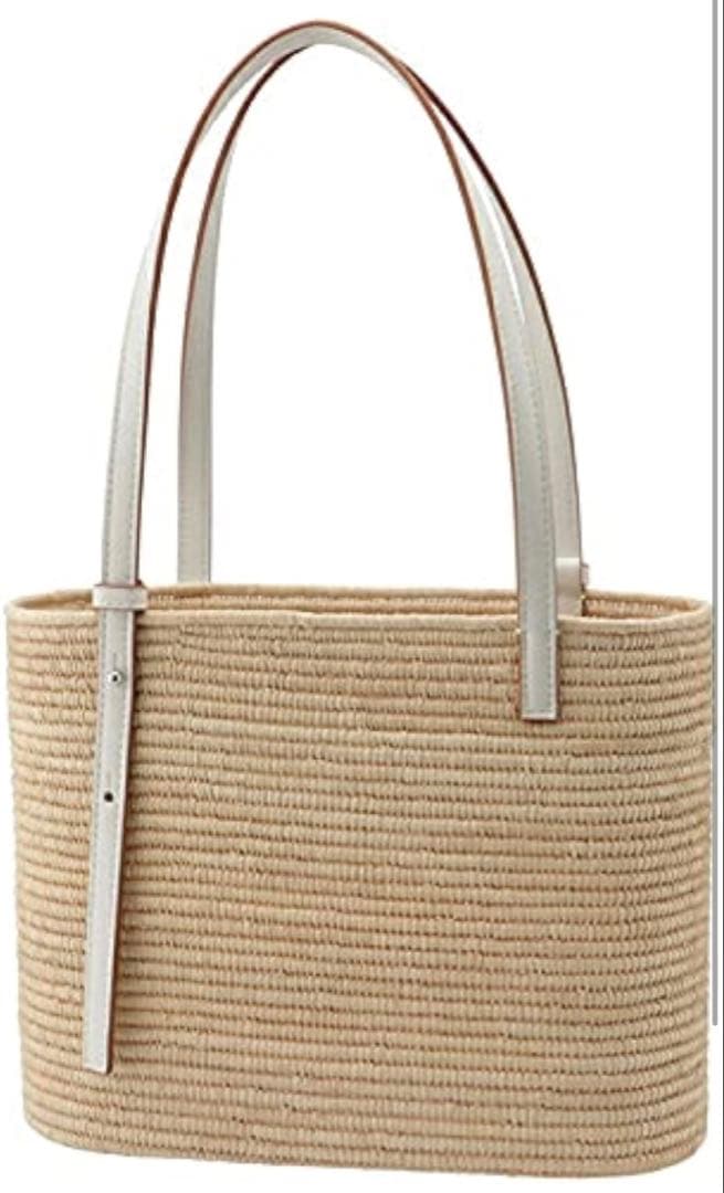 LOEWE ロエベ ベージュ スクエアバスケット トートバッグ かごバッグ