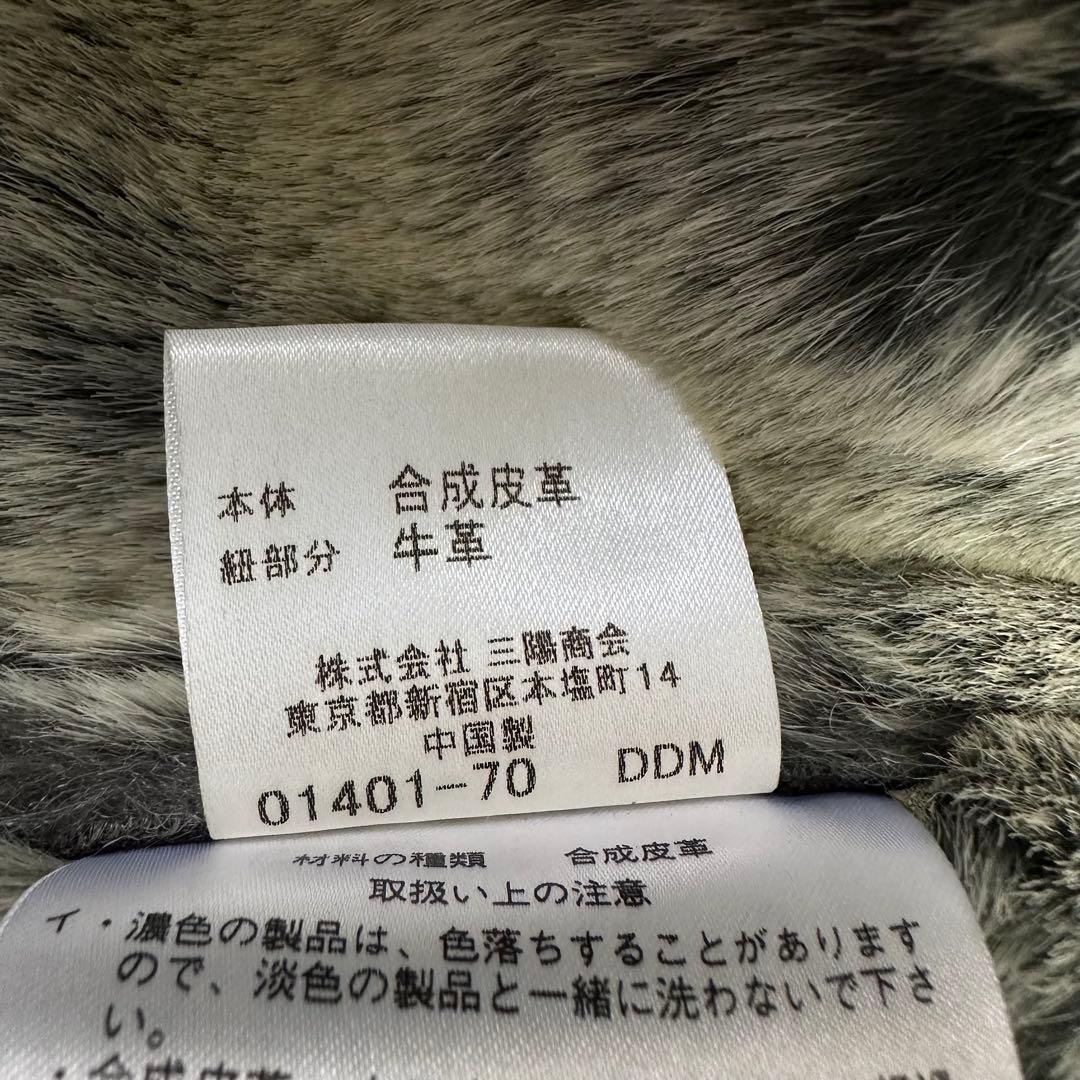 バーバリー ブラックレーベル ダッフルコート エコレザー ファー フーディ 黒