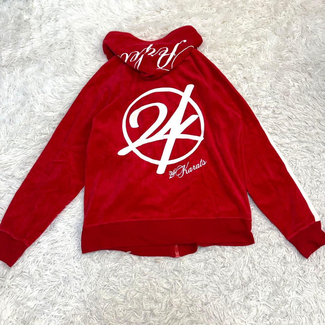 【レア】24karats ベロアジャージ セットアップ ライブツアー L 赤白