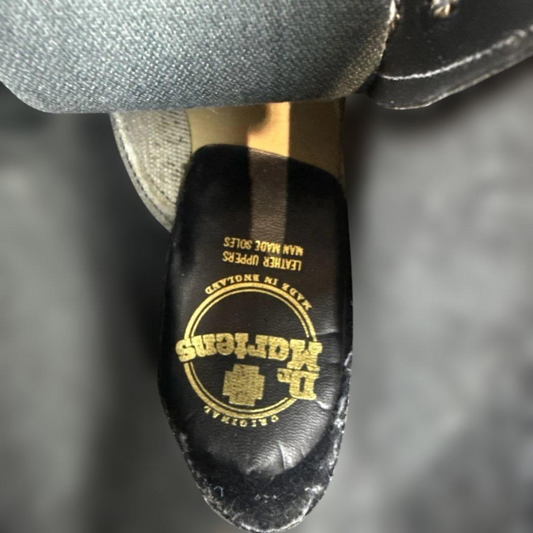 ドクターマーチン　レザーブーツ　ブラック　イングランド製　サイズ7 美品　紐なし