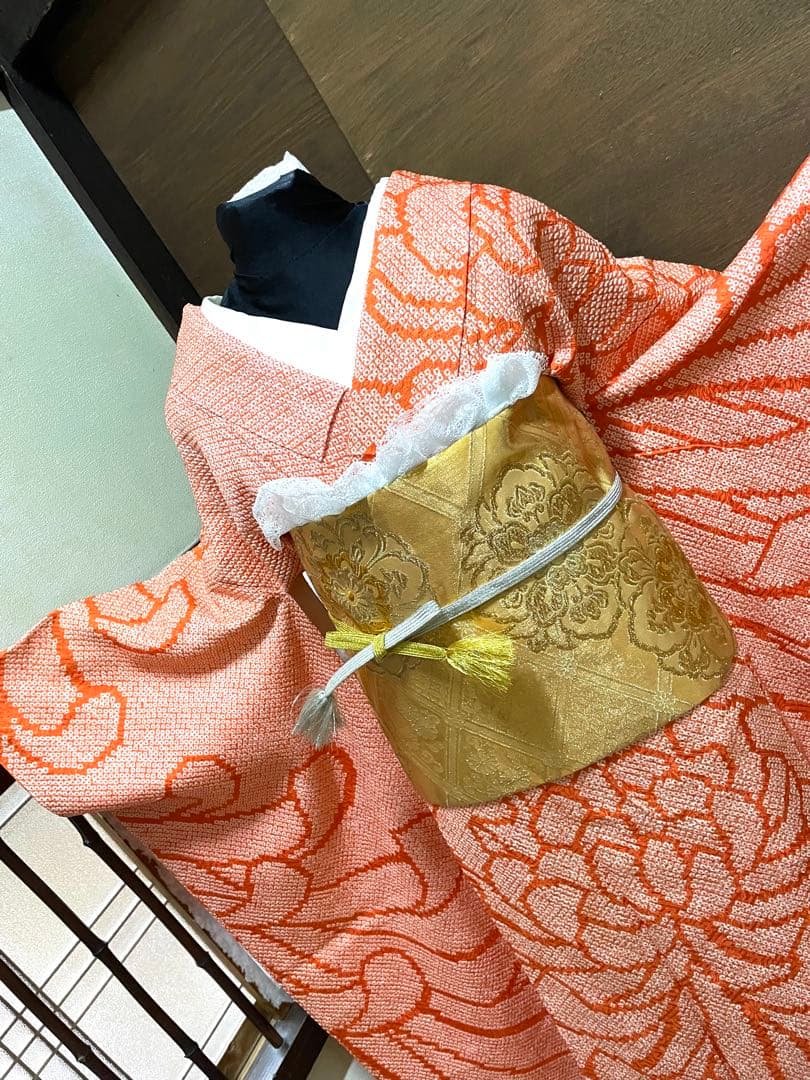 振袖フルセット6点サイズS〜M 総絞り　乱菊　正絹