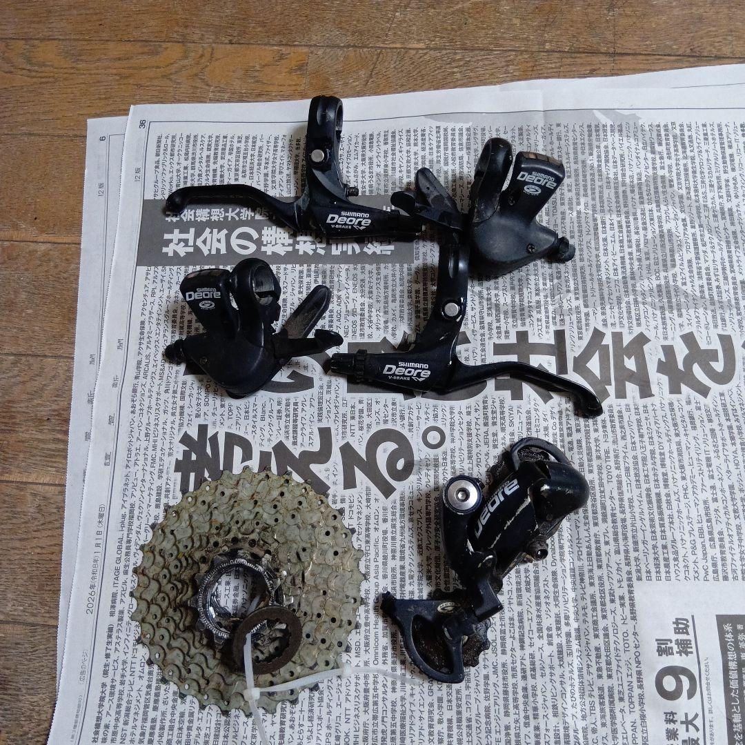 Shimano Deore 9速シフター・ディレイラーセット