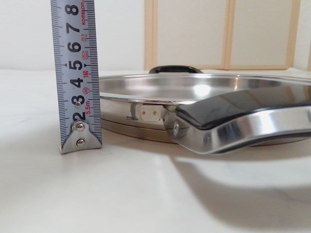 AMC グリドル 内径約24cm 浅鍋 両手鍋 IH不可