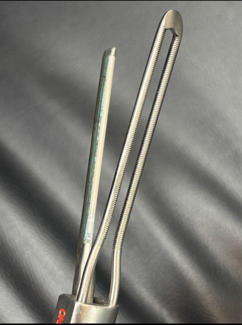 ニチリ　ワンタッチ2ミリセラミック丸アイロン\日理　理容アイロン/レンツアイロン