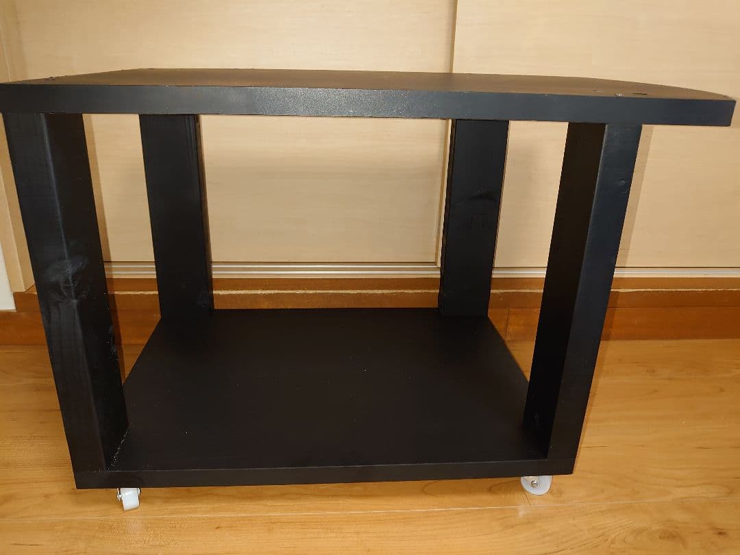 【移動に便利なキャスター付シンプルスタンド㉖】パチスロ実機1台用の置く台・黒色