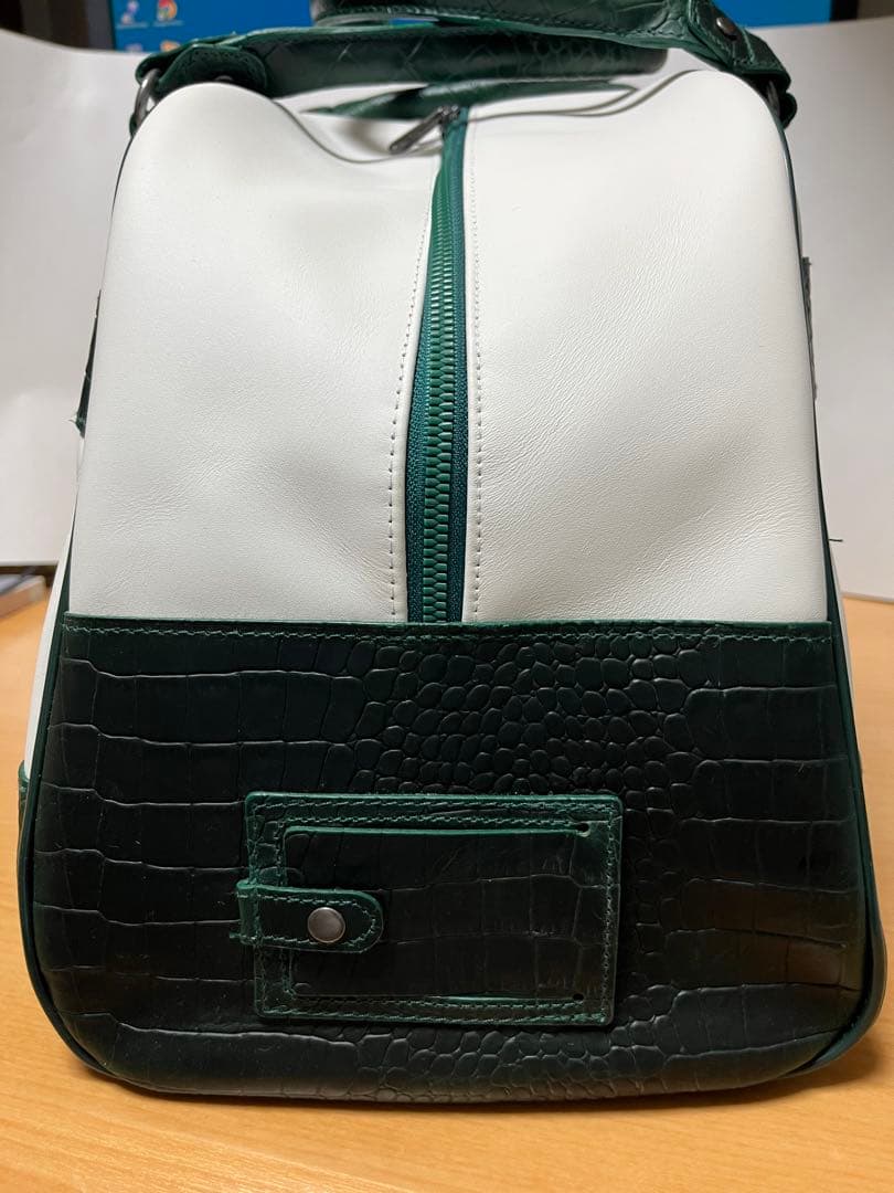 ち*び様 adidas×Bogey Boys ボストンバッグ ホワイト/グリーン