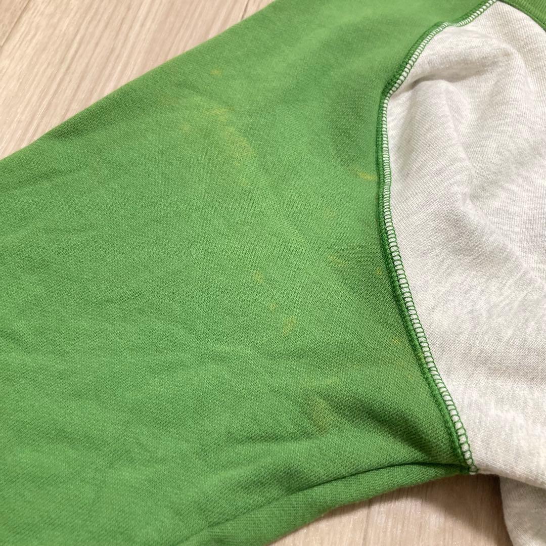 00s NIKE ゴツナイキロゴ刺繍ラグランスウェット 表記L 銀タグ　カマボコ