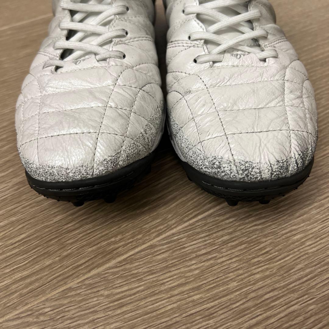 ATHLETA フットサルシューズ ホワイト　カンガルー革×人工革