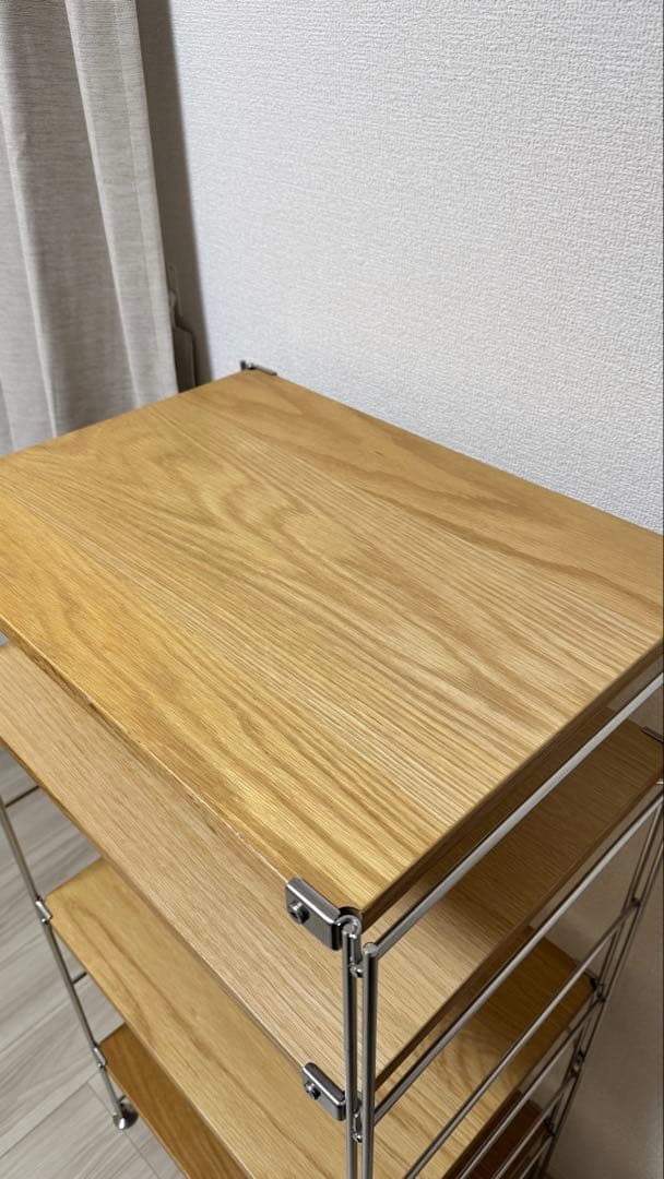 無印良品 ステンレスユニットシェルフ オーク材 棚 58 × 120cm セット
