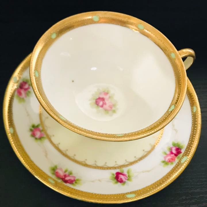 オールドノリタケ  薔薇　金盛　ビジュー