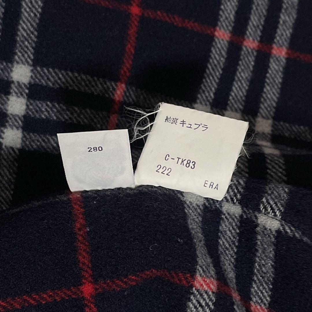 極美品● バーバリー コート ダブルフェイス ノバチェック ネイビー M