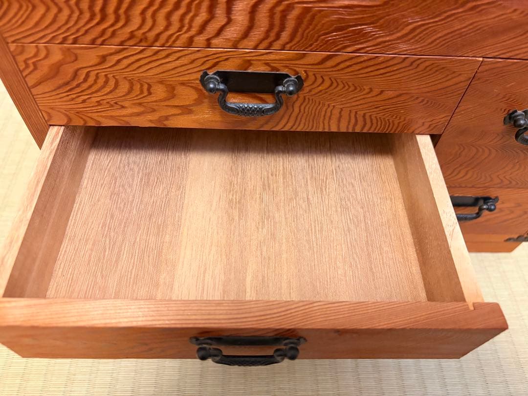 ソーイングボックス？小箪笥　小物入れ　世界遺産　屋久杉3段引出　工芸品　さつま印