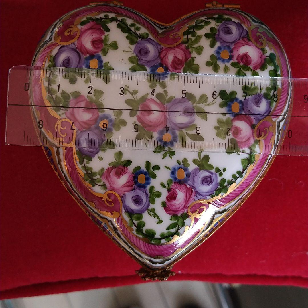 リモージュ　ハート型ボックス　アンティーク