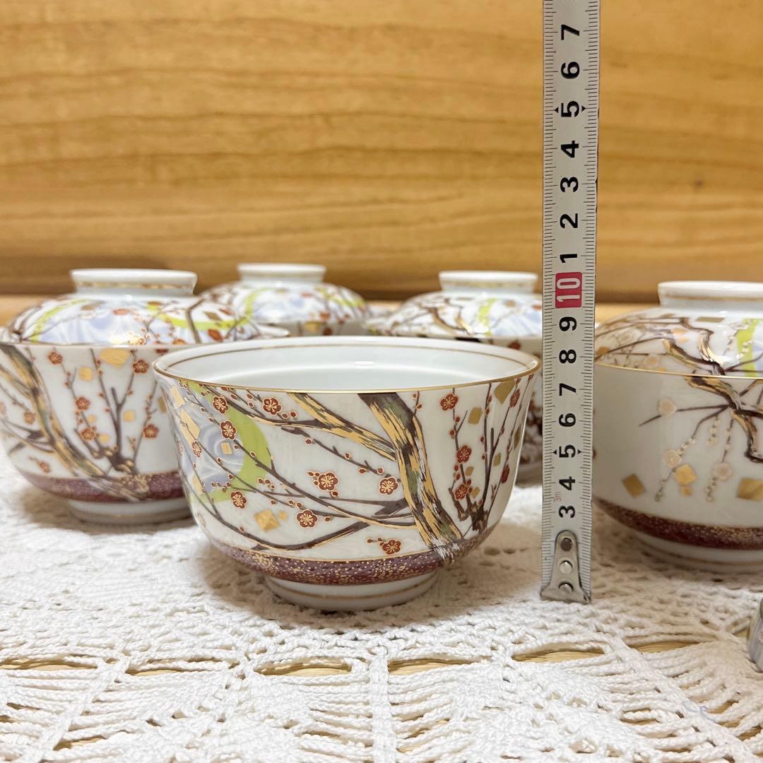 603未使用　庫山窯　煮物椀　蓋付きどんぶり揃　5客セット　蓋付煮物椀　丼