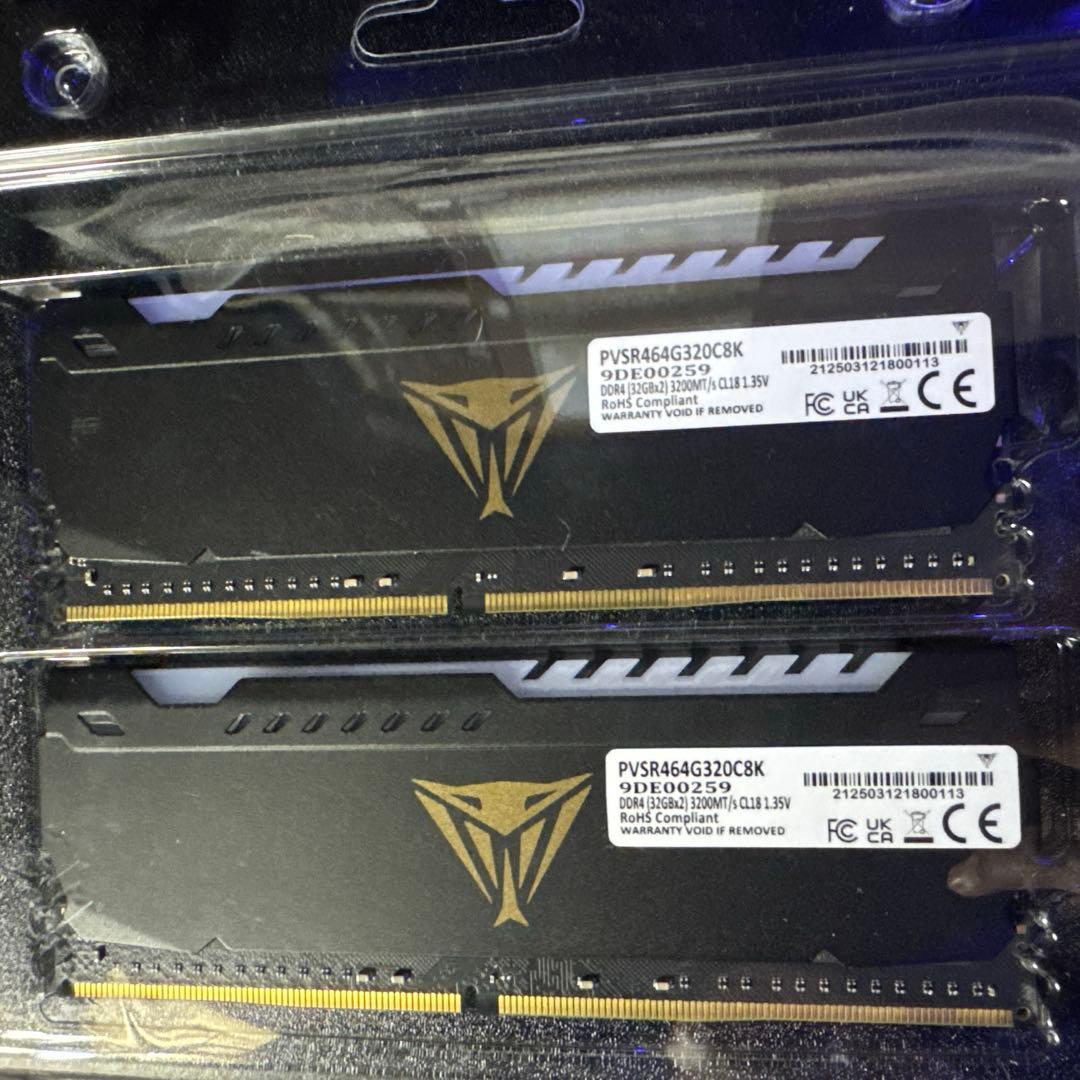 メモリー Patriot Viper Steel RGB DDR4 3200MHz64GB