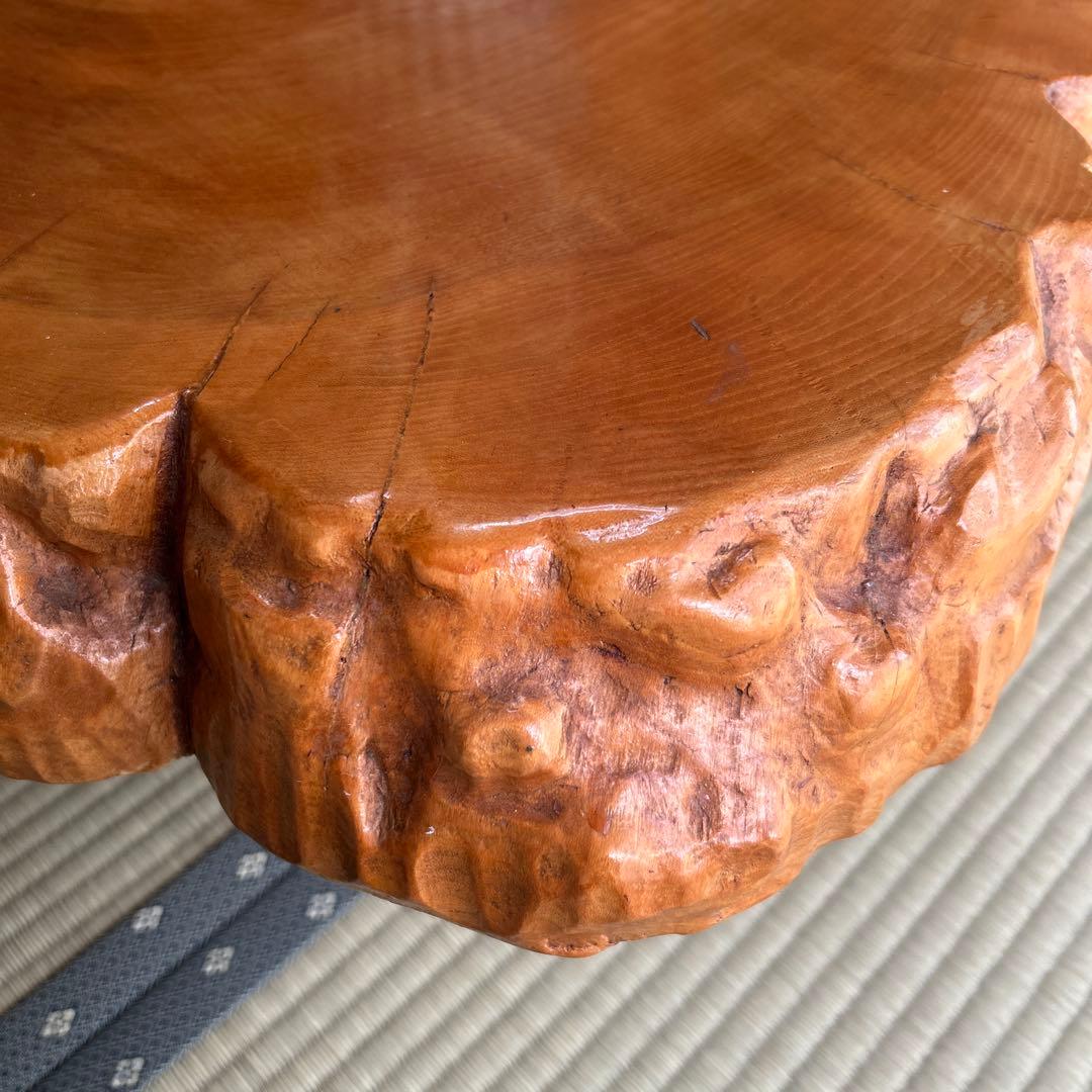 一枚板ローテーブル✳︎美品　天然木　机　座卓　古民家風