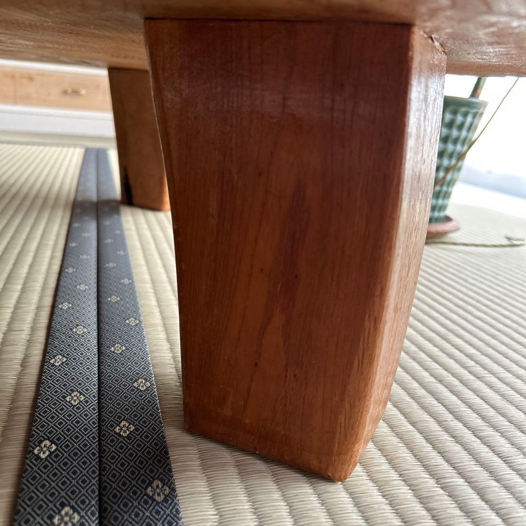 一枚板ローテーブル✳︎美品　天然木　机　座卓　古民家風