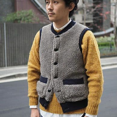 ウエアハウス 希少サイズ 42 XL相当 フリース パイルベスト ヘラーズカフェ