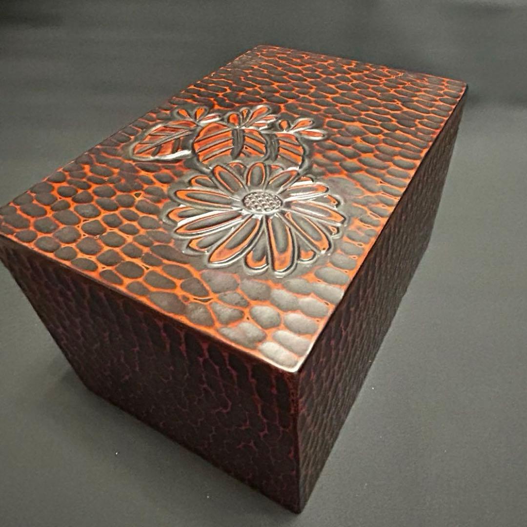 茶道具セット　利休茶箱　鎌倉彫　香合　茶巾筒　茶筅筒　鎌倉彫　根来塗