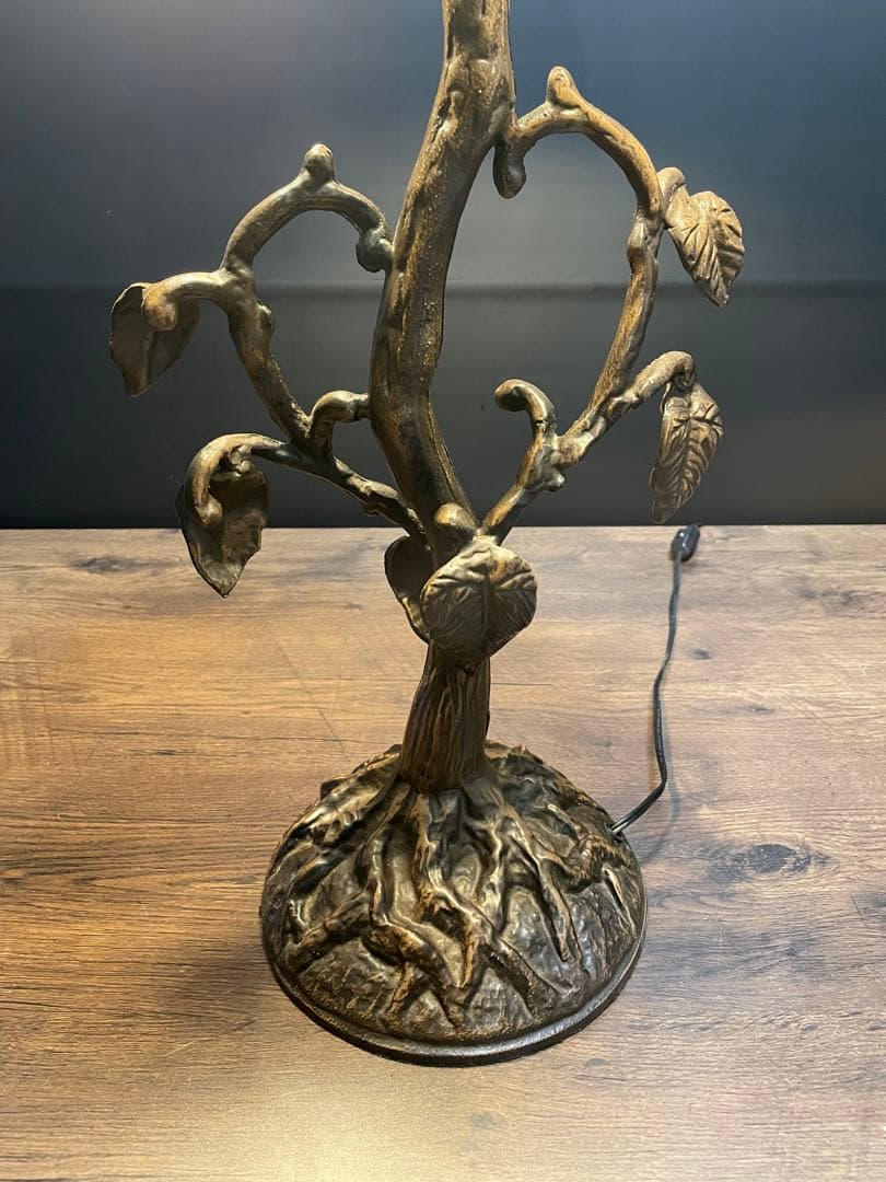 ヴィンテージ　ステンドグラステーブルスタンド　テーブルランプ　葡萄(大)88cm