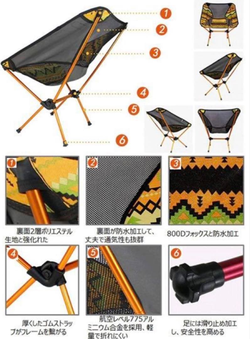 【激レア】ナバホ/オルテガ柄 アウトドアチェア2脚+マルチコンテナボックスセット