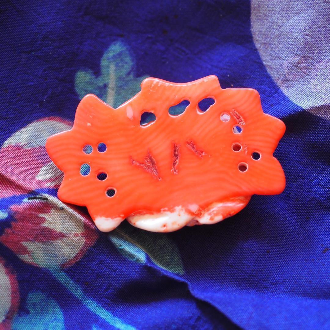 骨董品　アンティーク品　赤珊瑚　薔薇　お守り　古物　時代物　コレクション　　7