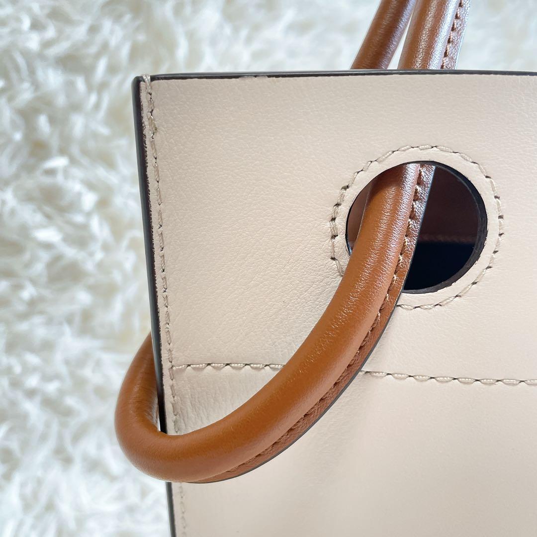 美品✨オルセット CORDAバケットバッグ ノット　牛革　巾着袋付き　バイカラー