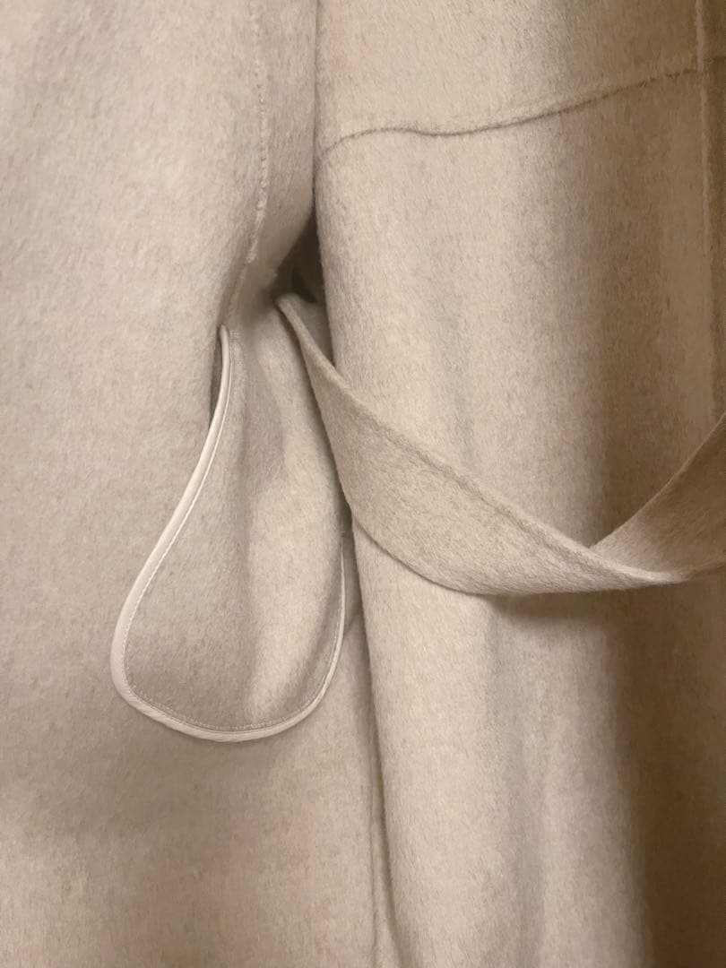 ウールダブルフェイスショールカラーロングコート　UBig