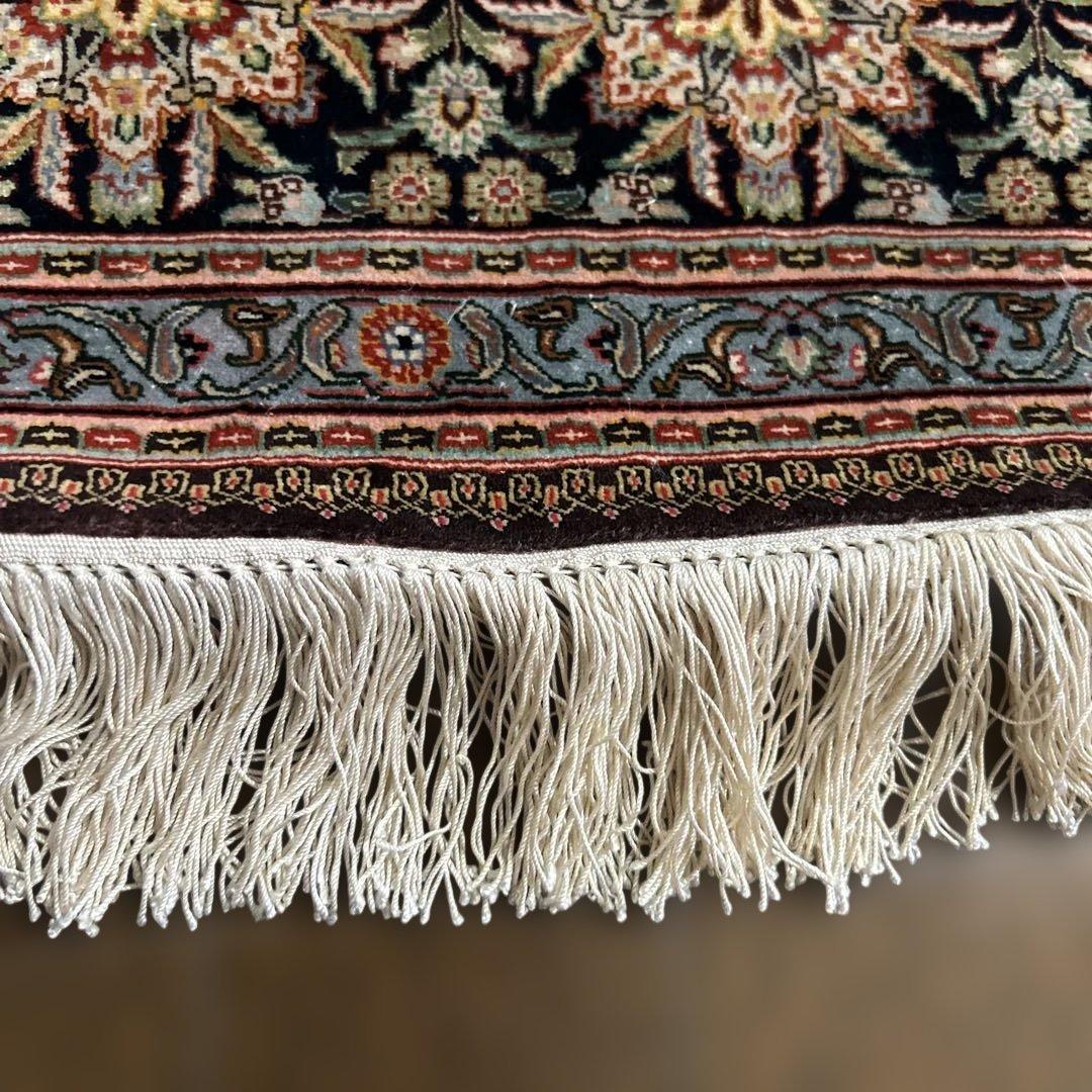 ペルシャ絨毯　宗教的建物細密刺繍ラグ 超美品2100 X1435mm