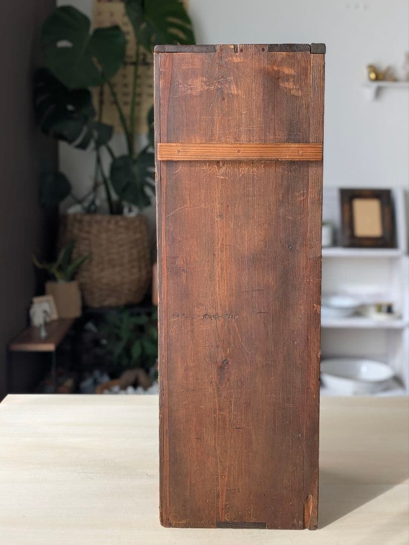 木製　什器　アンティーク　レトロ　食器棚　仕切り棚　収納棚　ラック