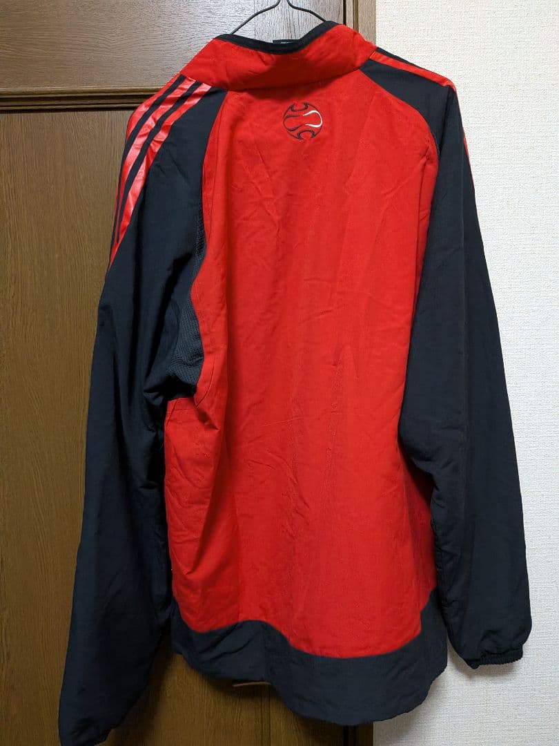 adidas レッド ブラック ジャージ上下セット