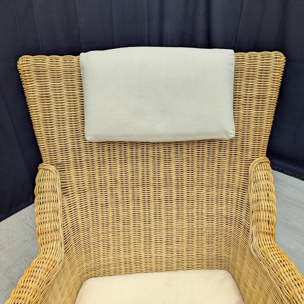 カサブランカ　ラタン 籐　シングルソファ　一人掛け　ラウンジチェア　アームチェア