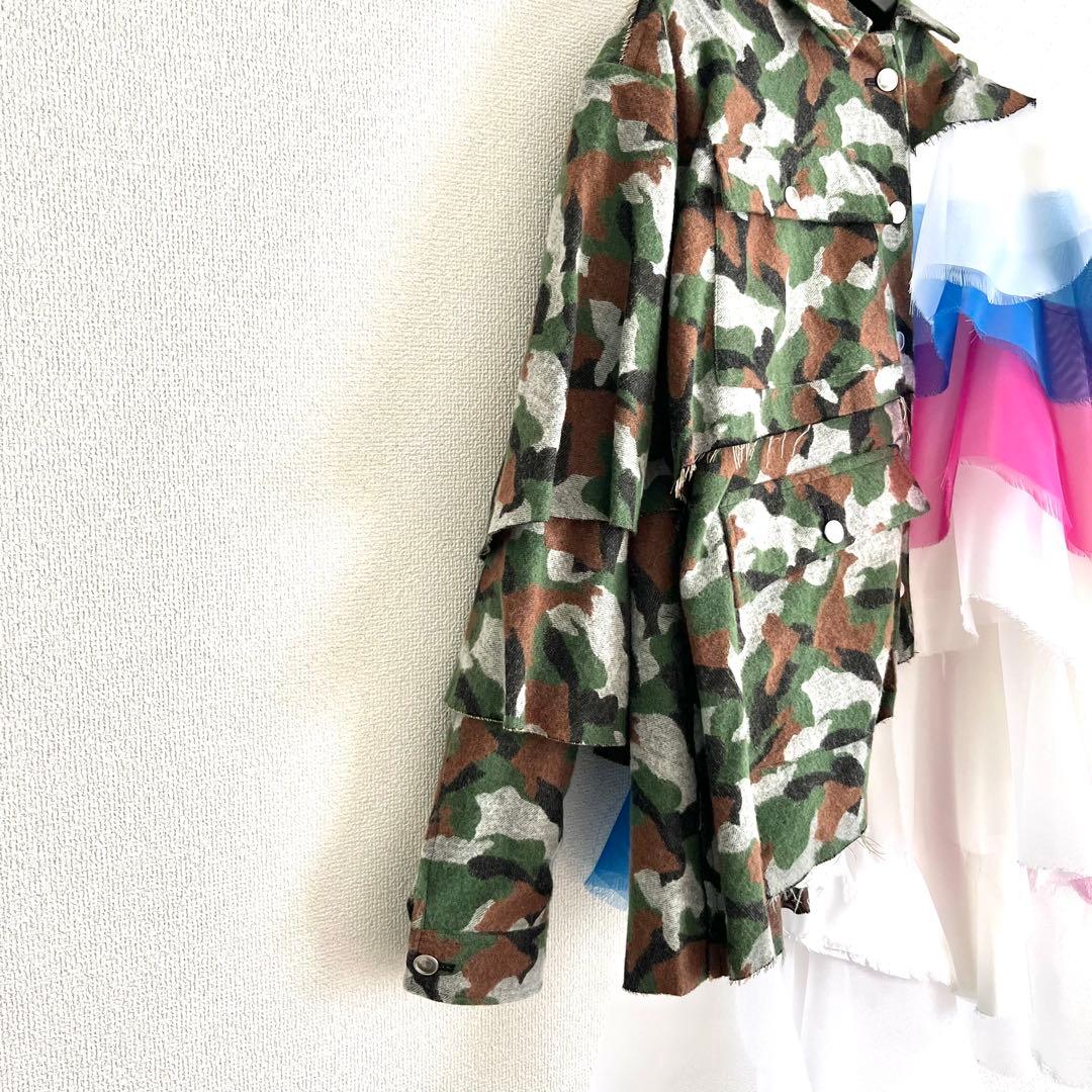 ま*や様 【新品タグ付き】sulvam 2021年春夏 迷彩柄アシンメトリック長