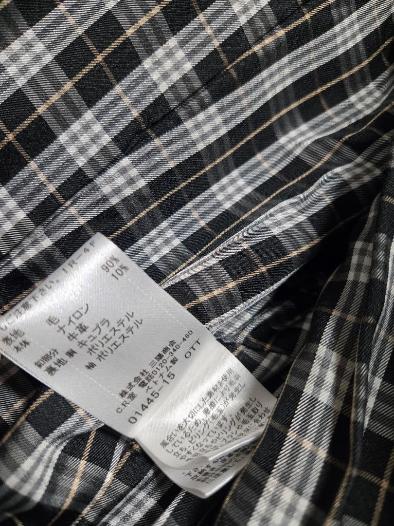 バーバリー・ブルーレーベル　ブラック ベルト付き ピーコート　38