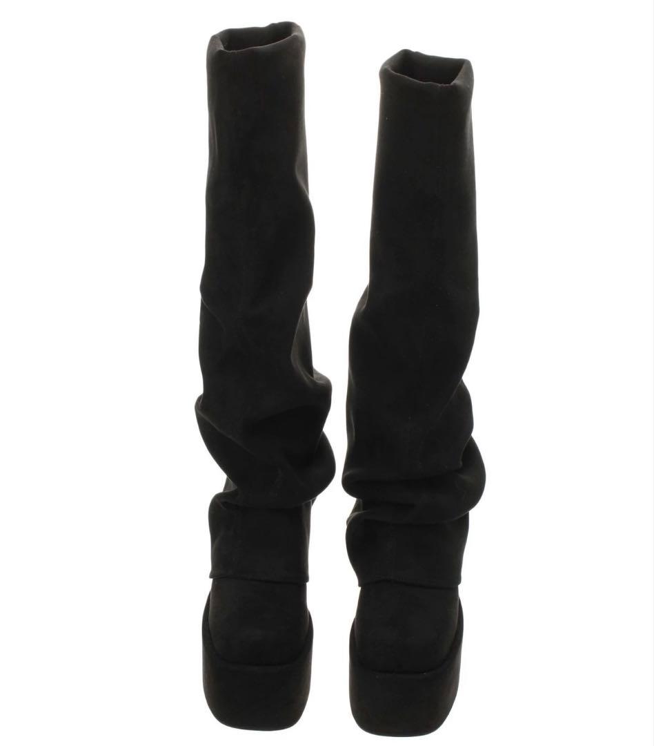 EMODA ルーズフレアカバーフィットブーツ ロングブーツ Lサイズ