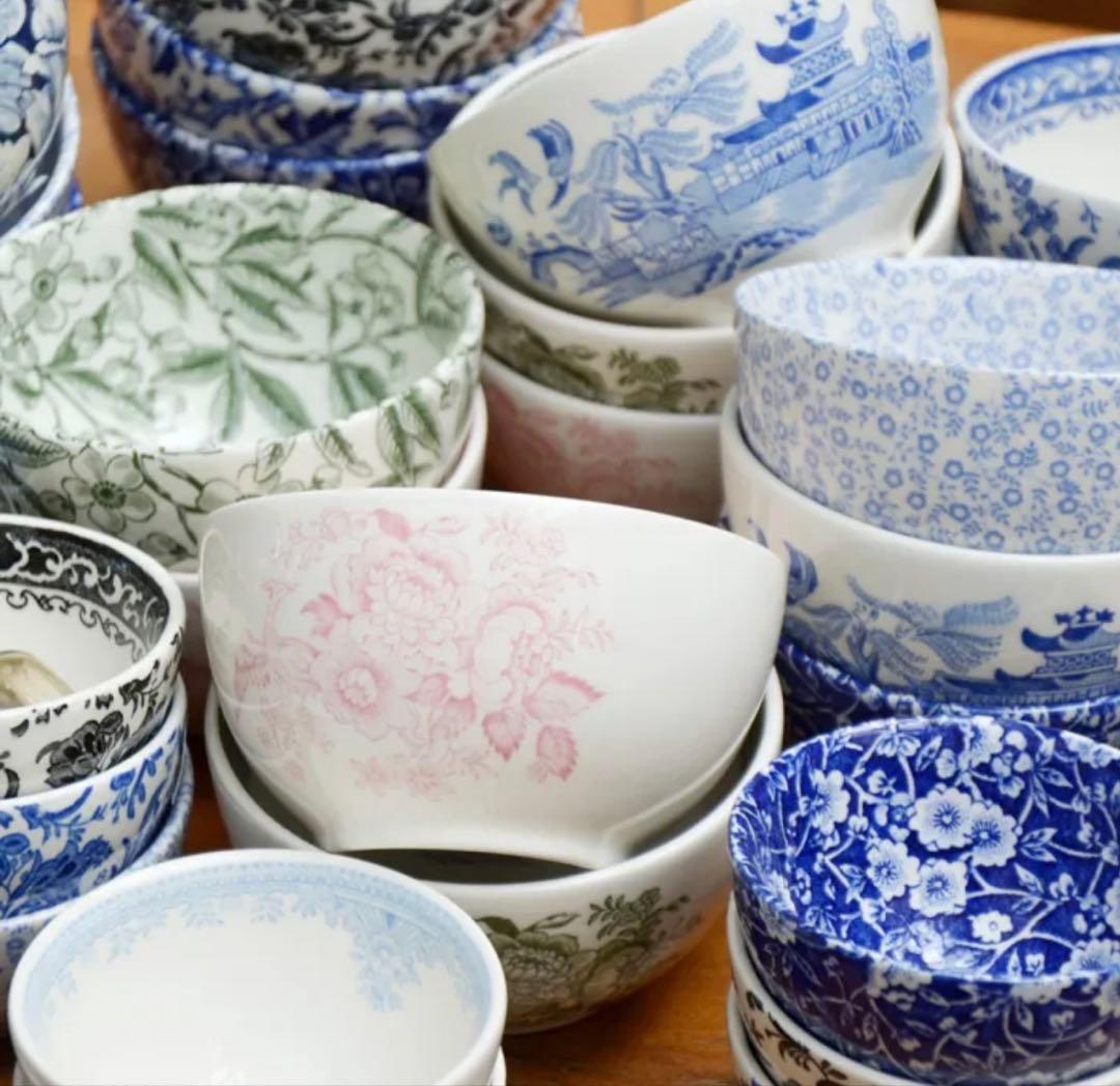 ヴィンテージBurleigh Scilla バーレイシラーカフェオレボウル2つ