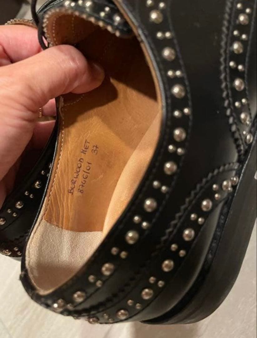 church's チャーチ　スタッズ　37サイズ　靴袋付き