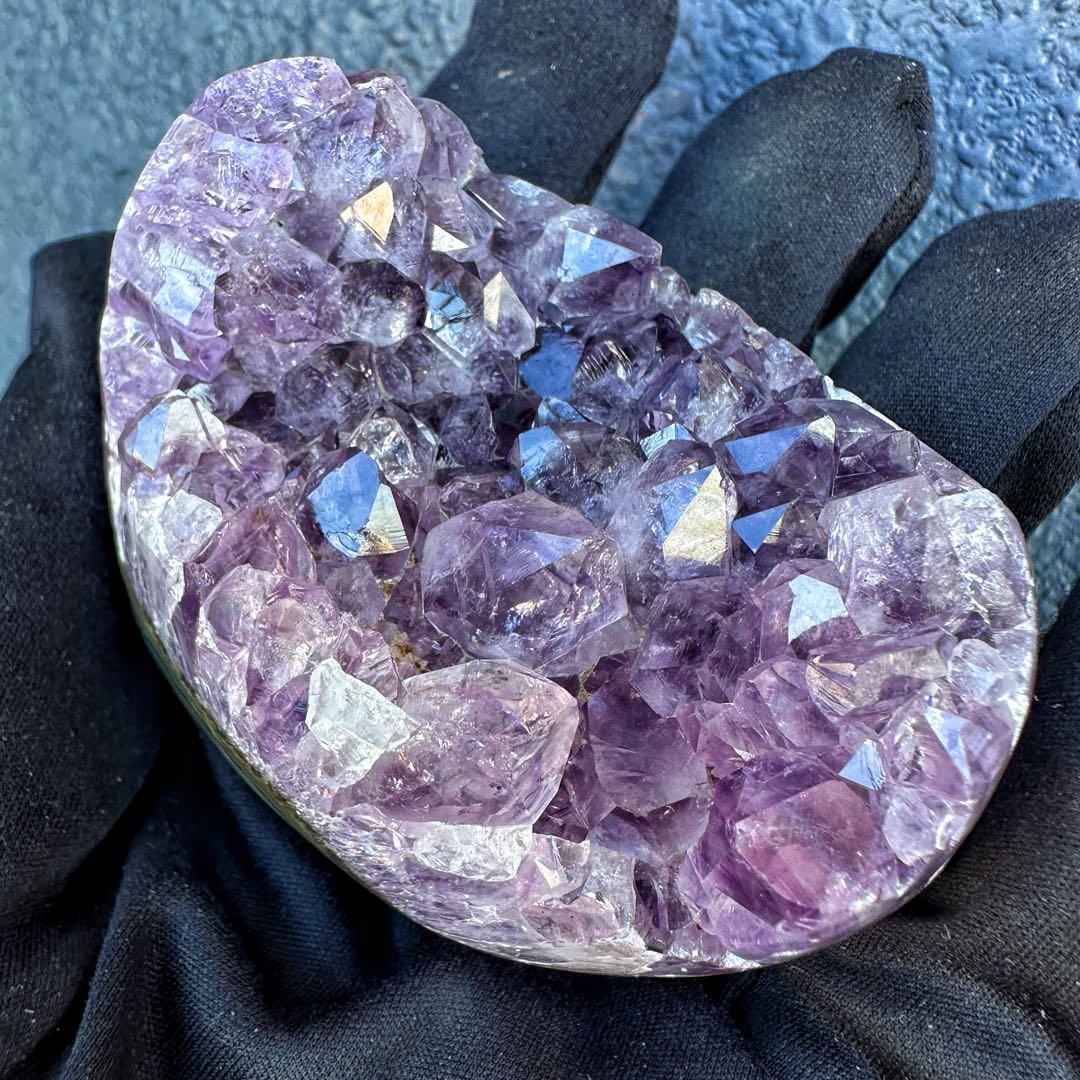 極上美麗☆瑪瑙レインボー☆アメジストクラスター パワーストーン天然石A1385