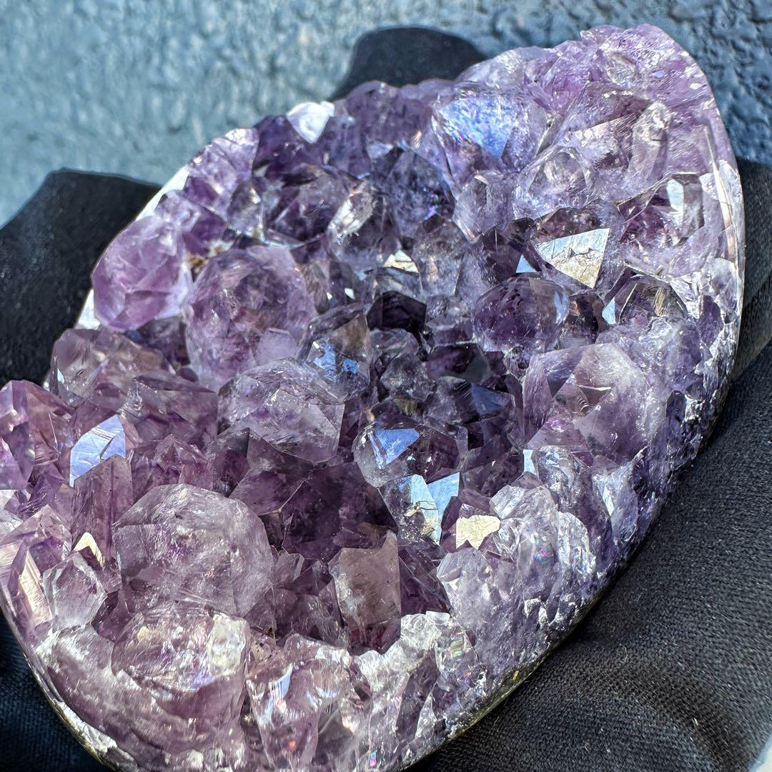 極上美麗☆瑪瑙レインボー☆アメジストクラスター パワーストーン天然石A1385