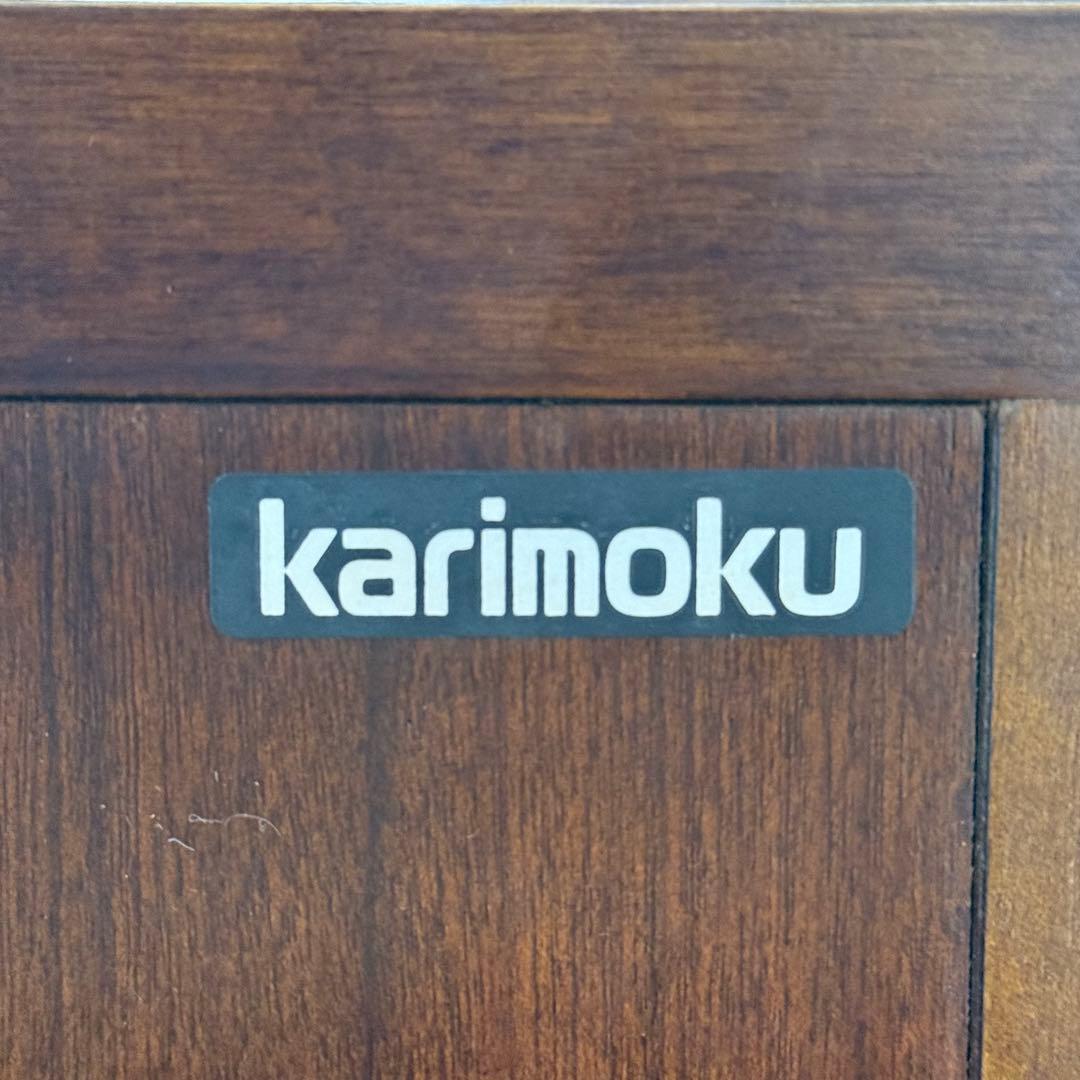 H21K20c カリモク コロニアル ガラスコーナーキャビネット