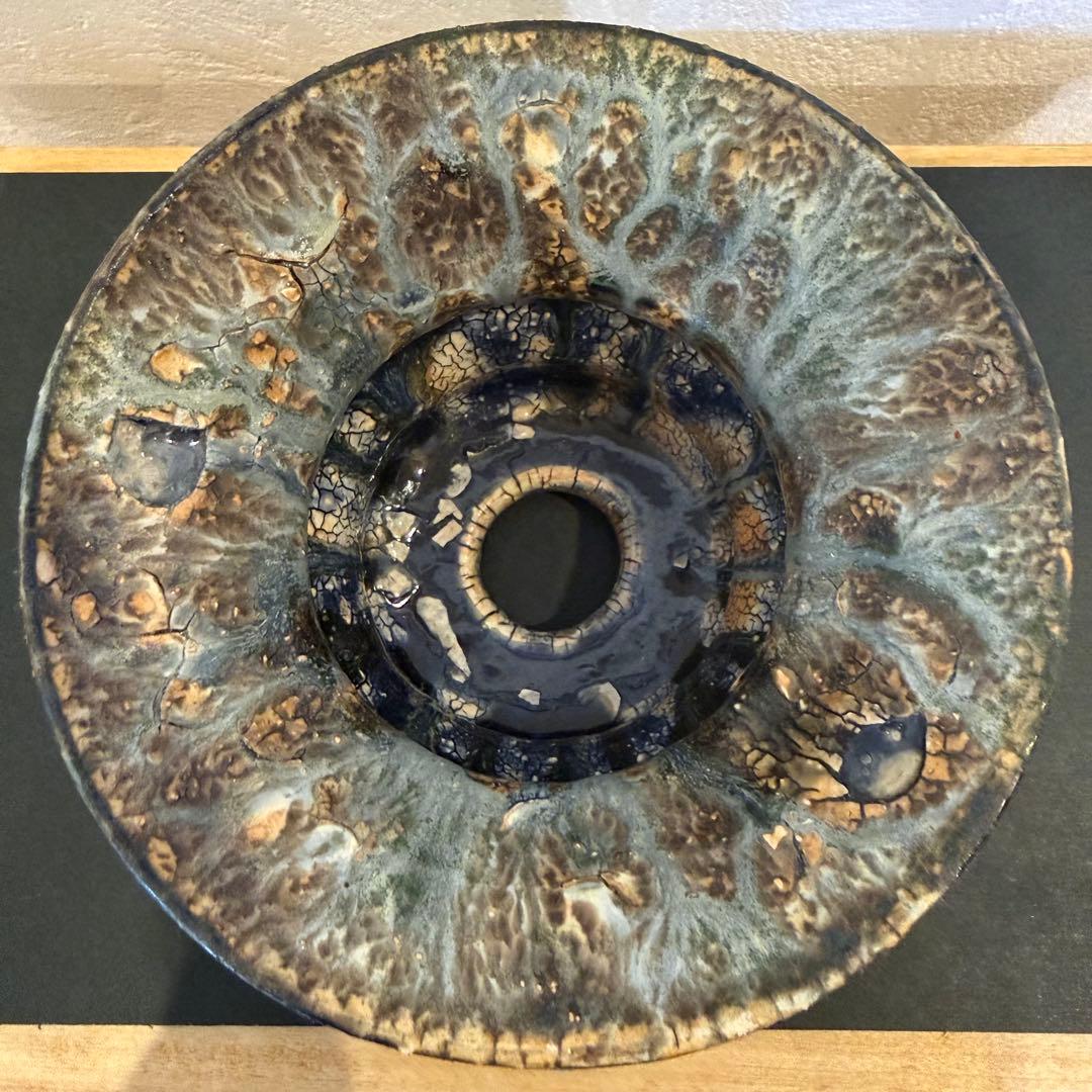 新品未使用 大人気 レア 阪本健 植木鉢 作家鉢 青