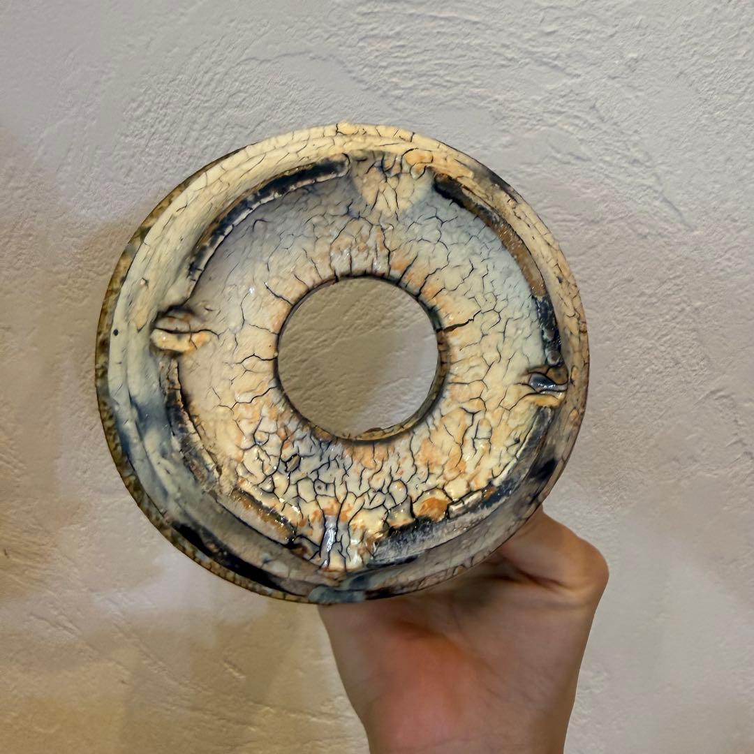 新品未使用 大人気 レア 阪本健 植木鉢 作家鉢 青