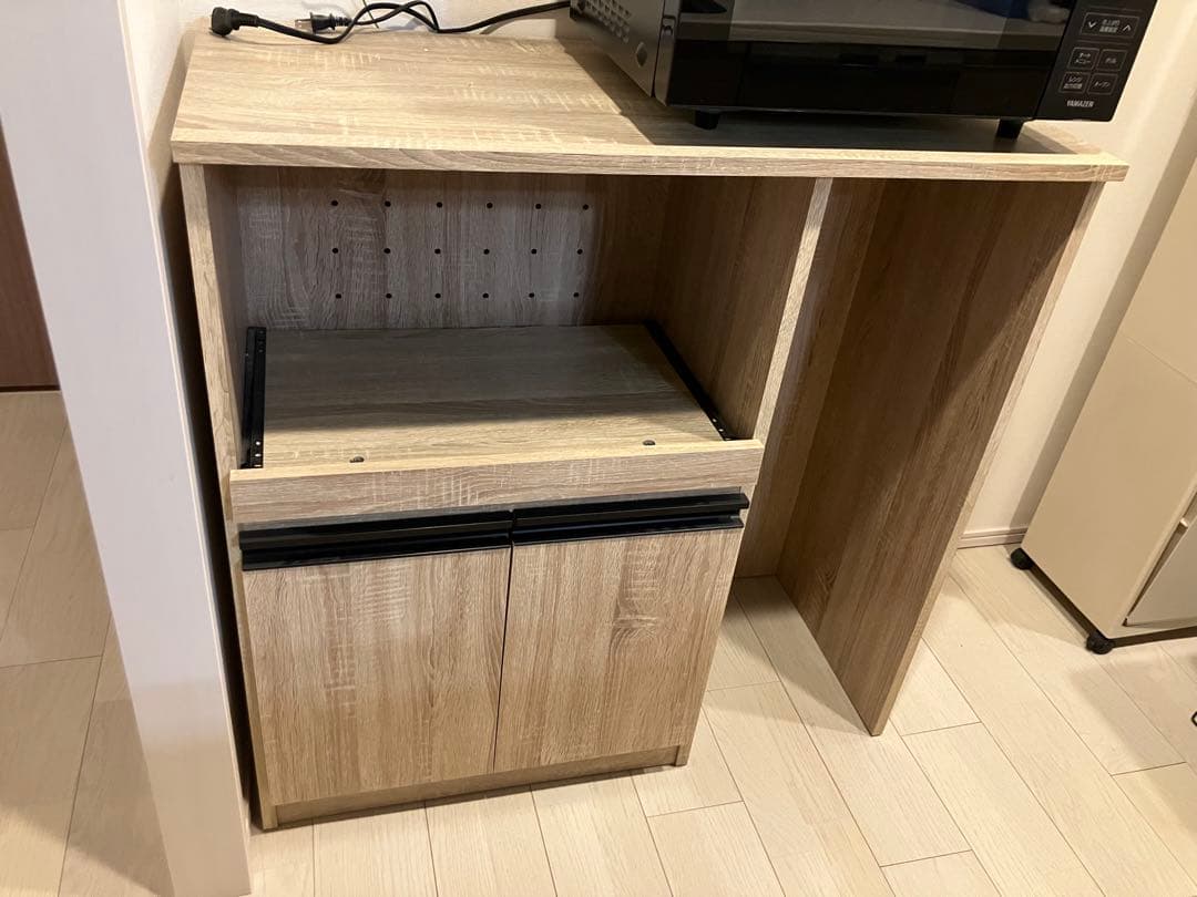 キッチンシェルフ 木目調レンジ台