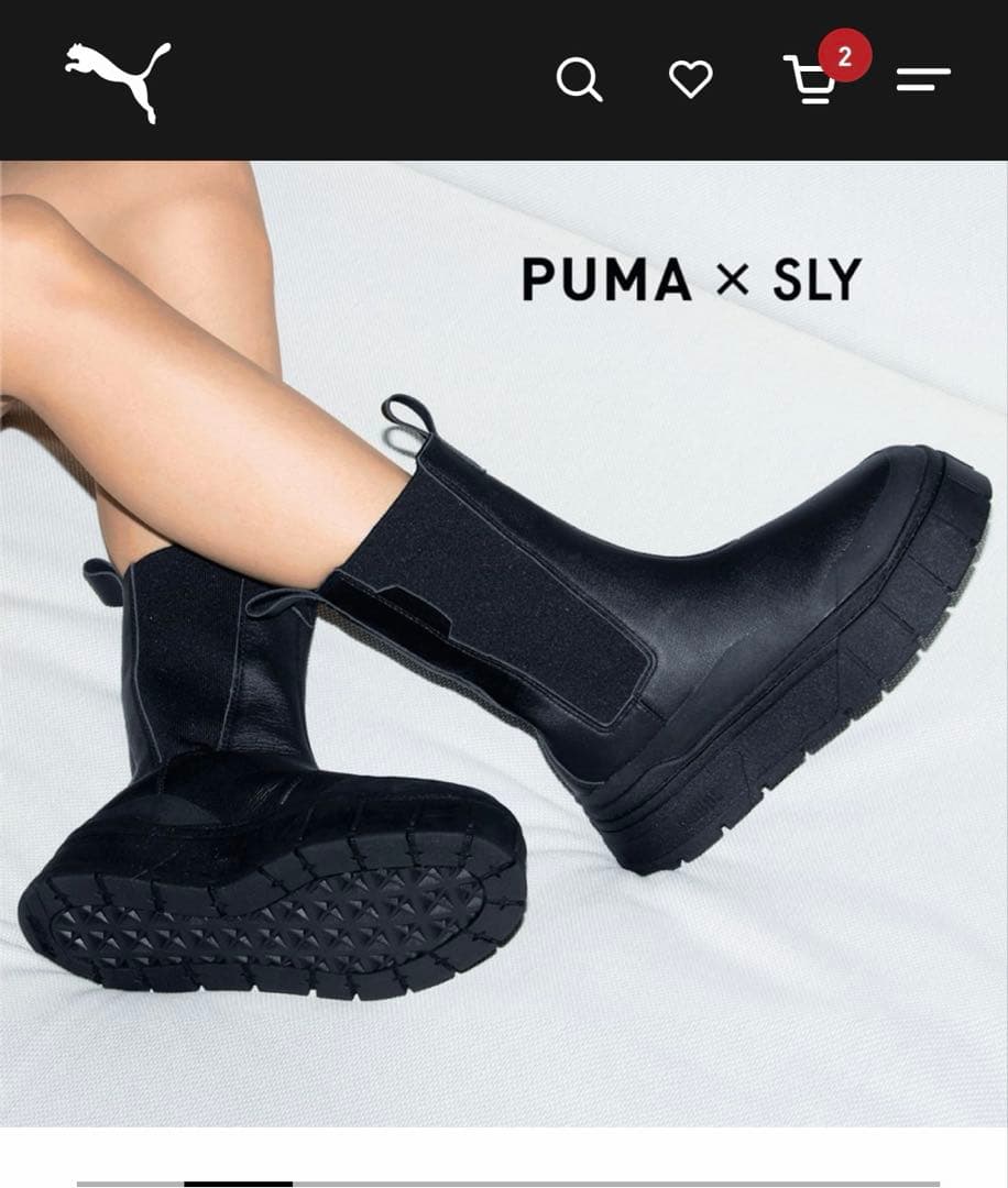 新品 PUMA SLY メイズ チェルシー スタック ブーツ 24cm