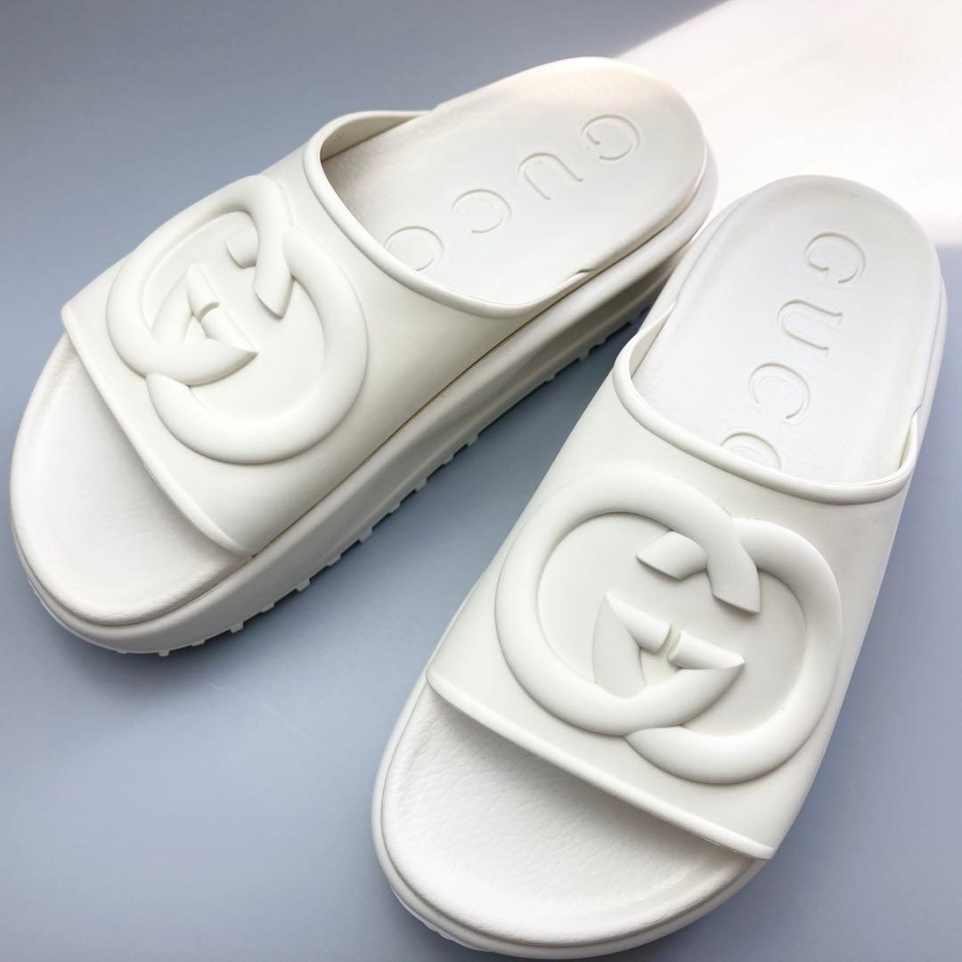 新品未使用 GUCCI グッチ サンダル 厚底 インターロッキング G 23cm