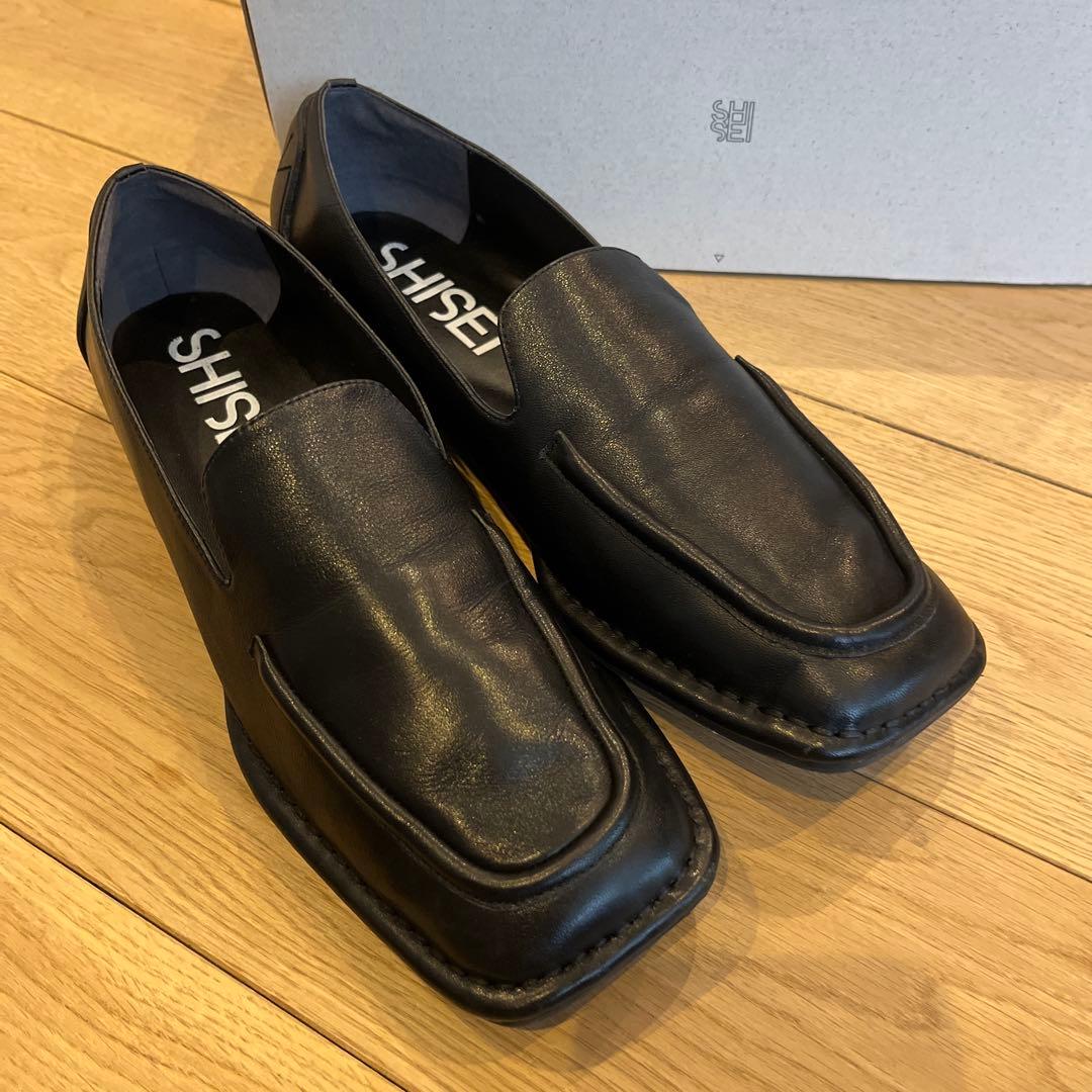 SHISEI スクエアローファー24.5cm(37.5)