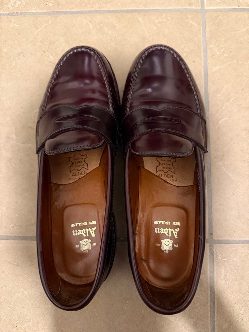 Alden オールデン　コードバン　ローファー　バーガンディ