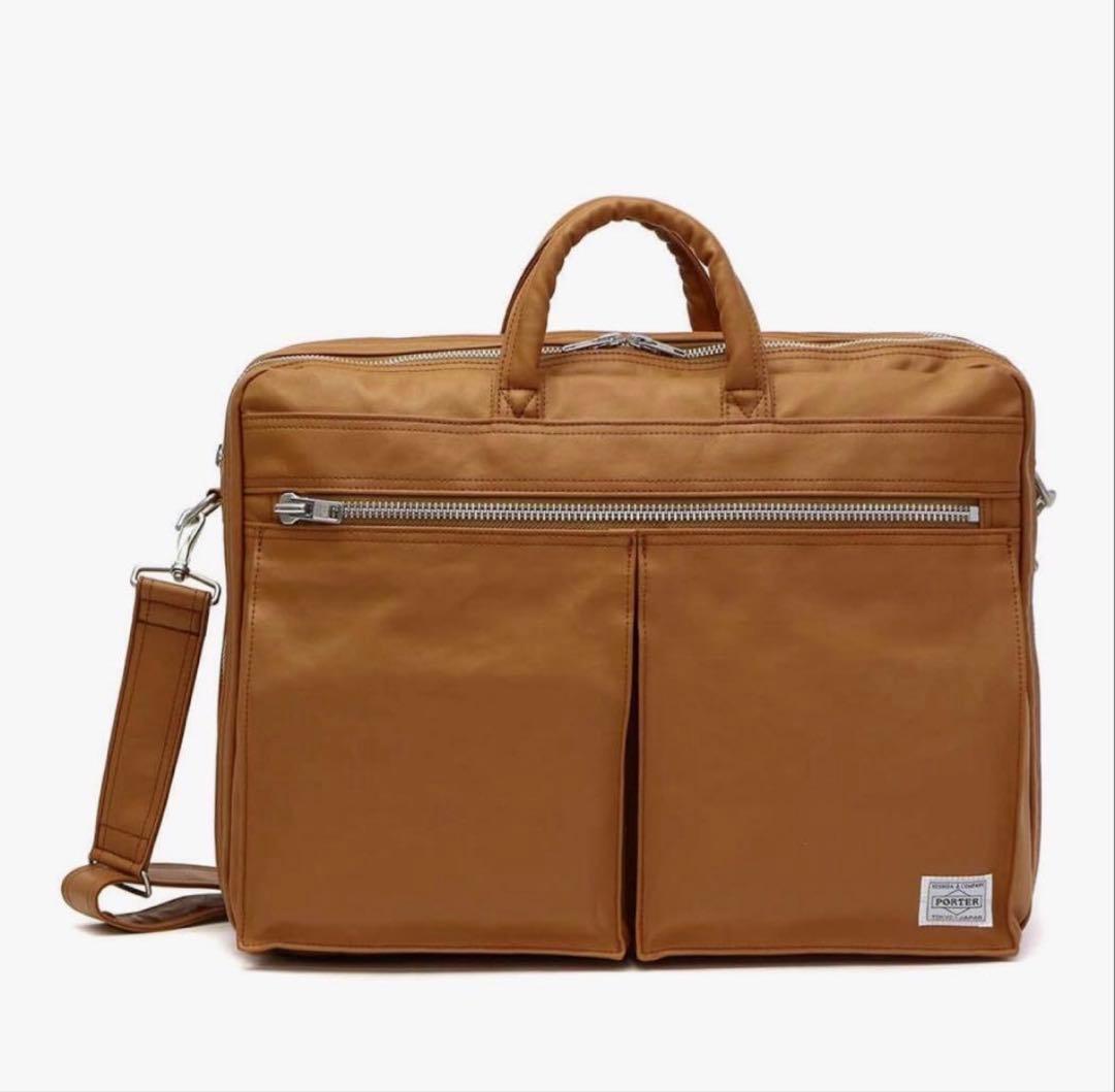 期間限定値下げ！PORTER 吉田カバン ビジネスバッグ キャメルレザー2way