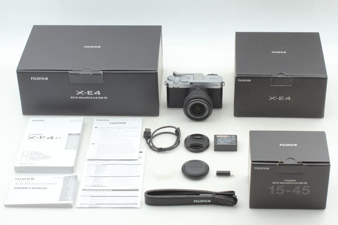 サムレスト付き Fujifilm X-E4 ミラーレスカメラ XC15-45mm